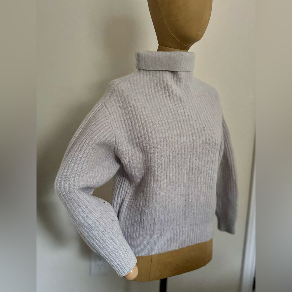 ARITZIA WILFRED Light Gray Cowl Neck Sweater (XXS) - Picture 2 of 6